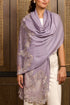 Dusky Lace Blossom | Embroidered Wool Silk Stole