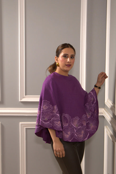 Mauli Poppy Affair| Embroidered Poncho