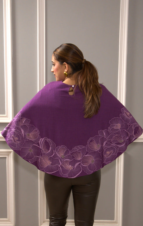 Mauli Poppy Affair| Embroidered Poncho