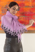 Crystal Cascade Danglers | Embroidered Wool Silk Stole