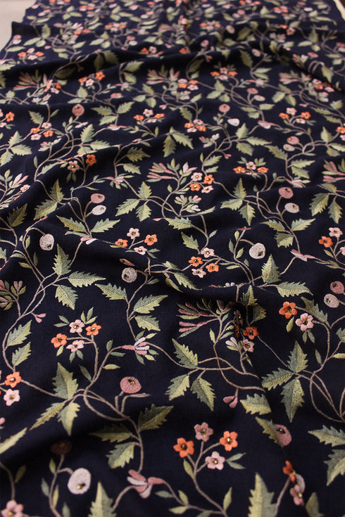 Delicate Notes | Embroidered Pure Cashmere Stole