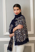 Floral Crest | Embroidered Wool Silk Stole