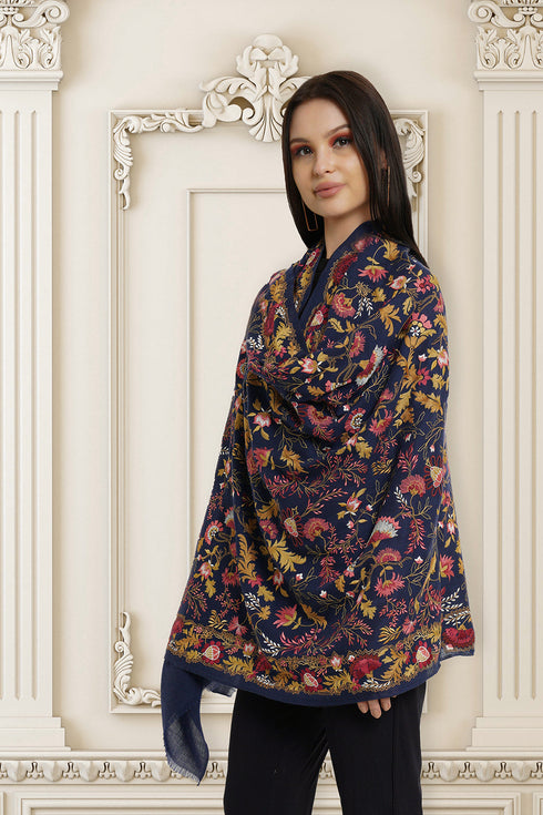 Floral Orchestra Pure Cashmere Shawl