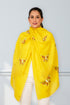 Flirty Flutter | Embroidered Fine Merino Wool Stole