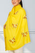 Flirty Flutter | Embroidered Fine Merino Wool Stole