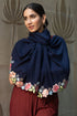 Bloomline Elegance | Embroidered Wool Silk Stole