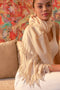 Leafy Sparkle Wool Silk Stole