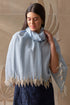 Leafy Sparkle | Embroidered Wool Silk Stole