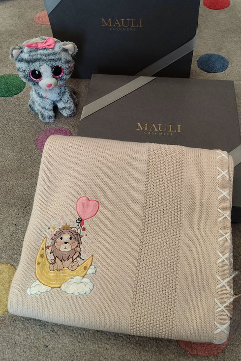 Baby Simba & the Moon Ride | Personalized Baby Blanket