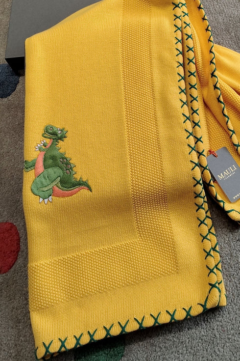 Baby Dino On The Run | Personalized Baby Blanket