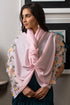 Blush Meadow | Embroidered Wool Silk Stole