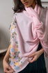 Blush Meadow | Embroidered Wool Silk Stole