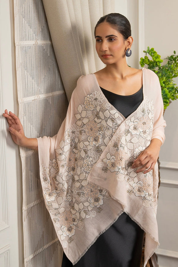 Summer Bloom | Fine Merino Wool Stole