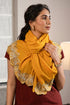Golden Spiral | Embroidered Wool Silk Stole
