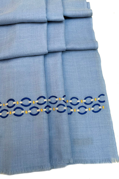 The LinkedIn | Embroidered Fine Wool Silk Stole