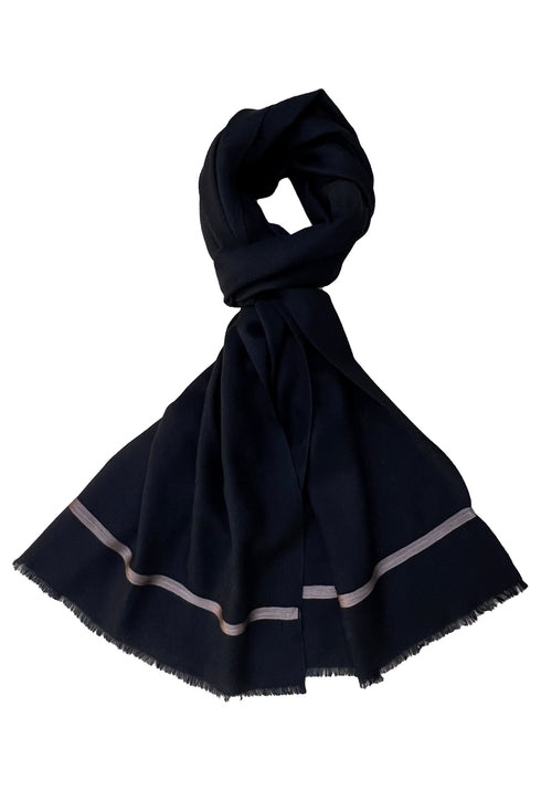 The Statement | Embroidered Fine Wool Silk Stole