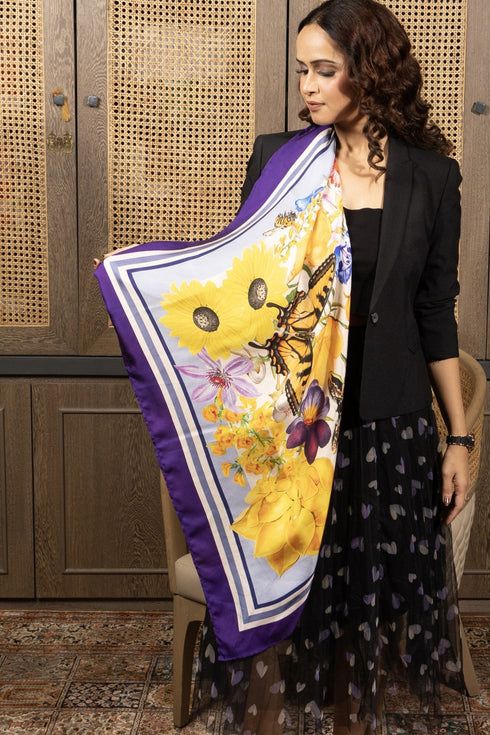 Sula Blossom | Pure Silk Twill Scarf