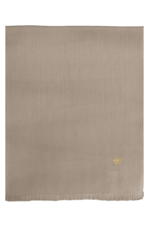 The Crown Herringbone Cashmere Personalized Muffler