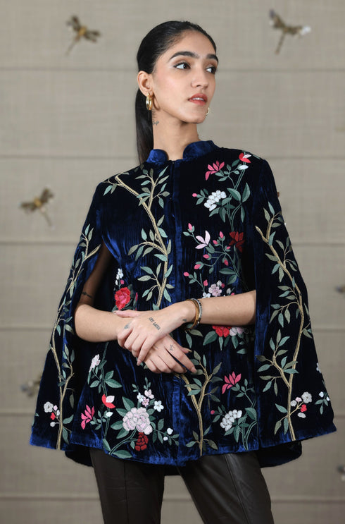 Mauli Velvet Japanese Bloom Cape