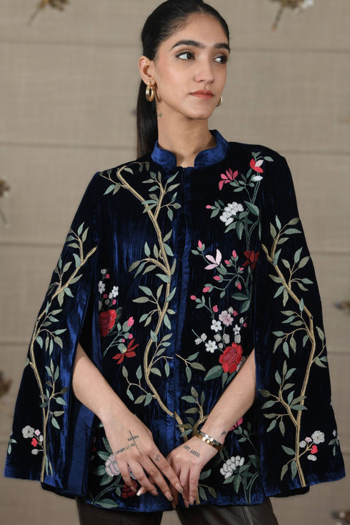 Mauli Velvet Japanese Bloom Cape