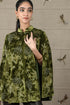 Velvet Peony Embroidered Cape