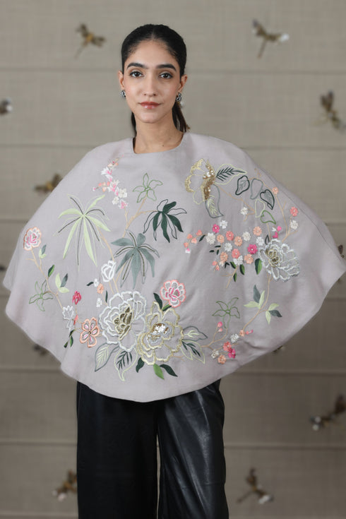 Mauli Paradise Embroidered Poncho