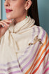 Flamingo Style | Embroidered Fine Wool Silk Stripe