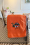The Camel Caravan | Embroidered Cotton Knit Blanket