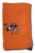 The Camel Caravan | Embroidered Cotton Knit Blanket