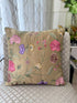 The Carnation Canvas | Embroidered Cushion Cover