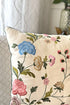 The Carnation Canvas | Embroidered Cushion Cover