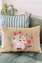 Bougainvillea Accent | Embroidered Cushion Cover