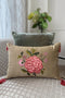 The Carnation Cadenza | Embroidered Cushion Cover