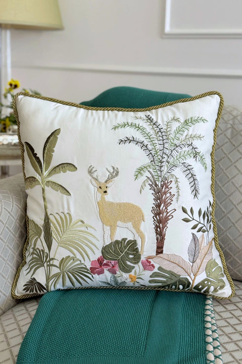 Wildwood Grace | Embroidered Cushion Cover