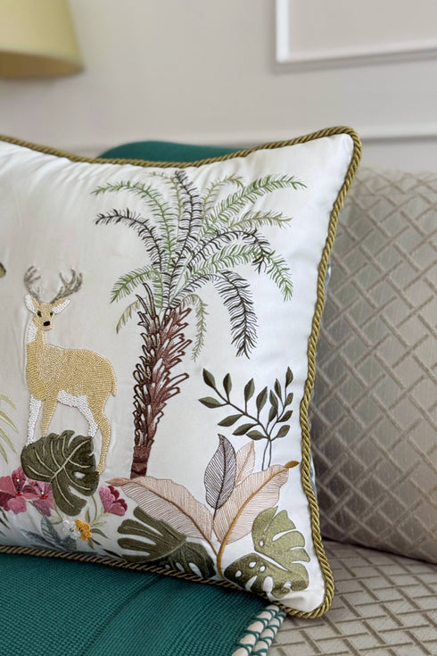 Wildwood Grace | Embroidered Cushion Cover
