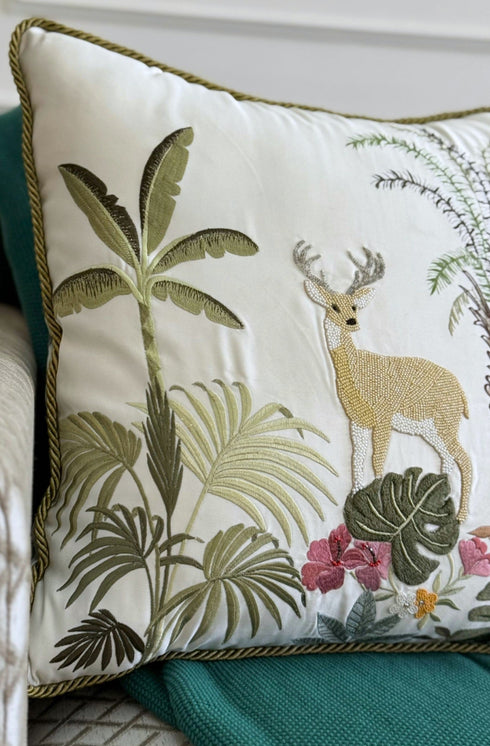 Wildwood Grace | Embroidered Cushion Cover