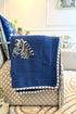 The Zebra Portrait | Embroidered Cotton Knit Blanket