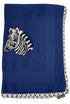 The Zebra Portrait | Embroidered Cotton Knit Blanket