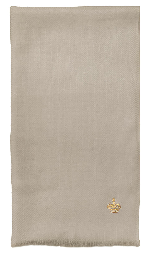 The Crown Herringbone Merino Personalized Scarf