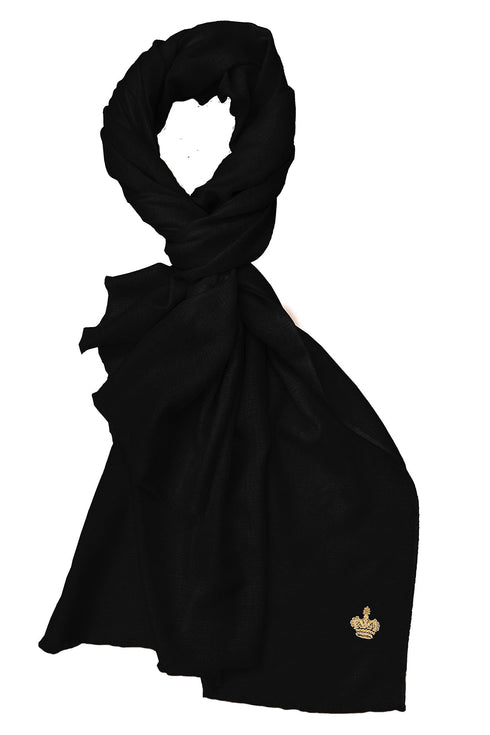 The Crown Diamond Weave Wool Silk Personalized Stole