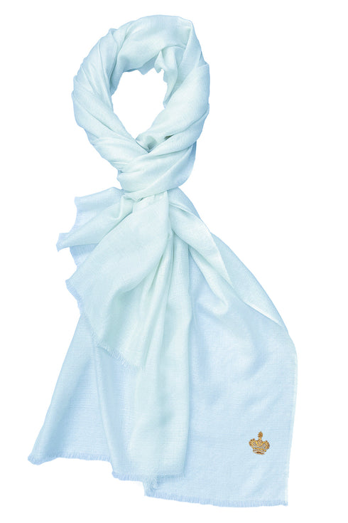 The Crown | Diamond Weave Wool Silk Personalized Stole